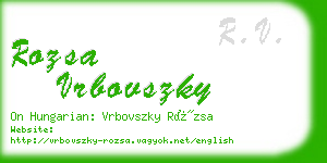 rozsa vrbovszky business card